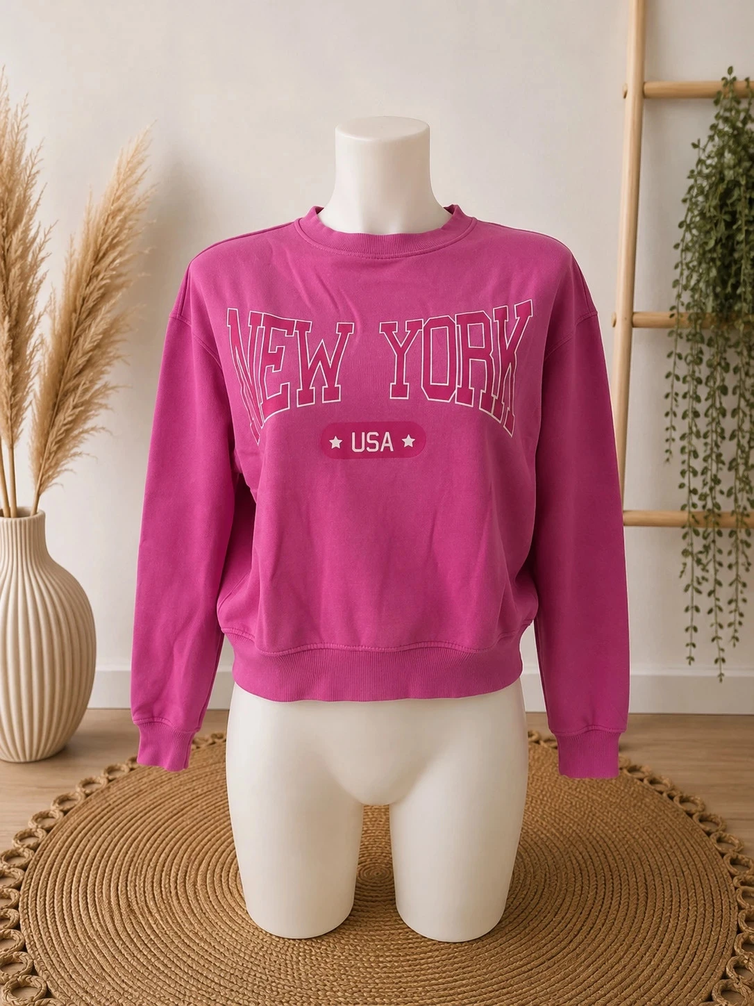 🩷 Sweat Kiabi « New York USA » rose fuchsia – XXS